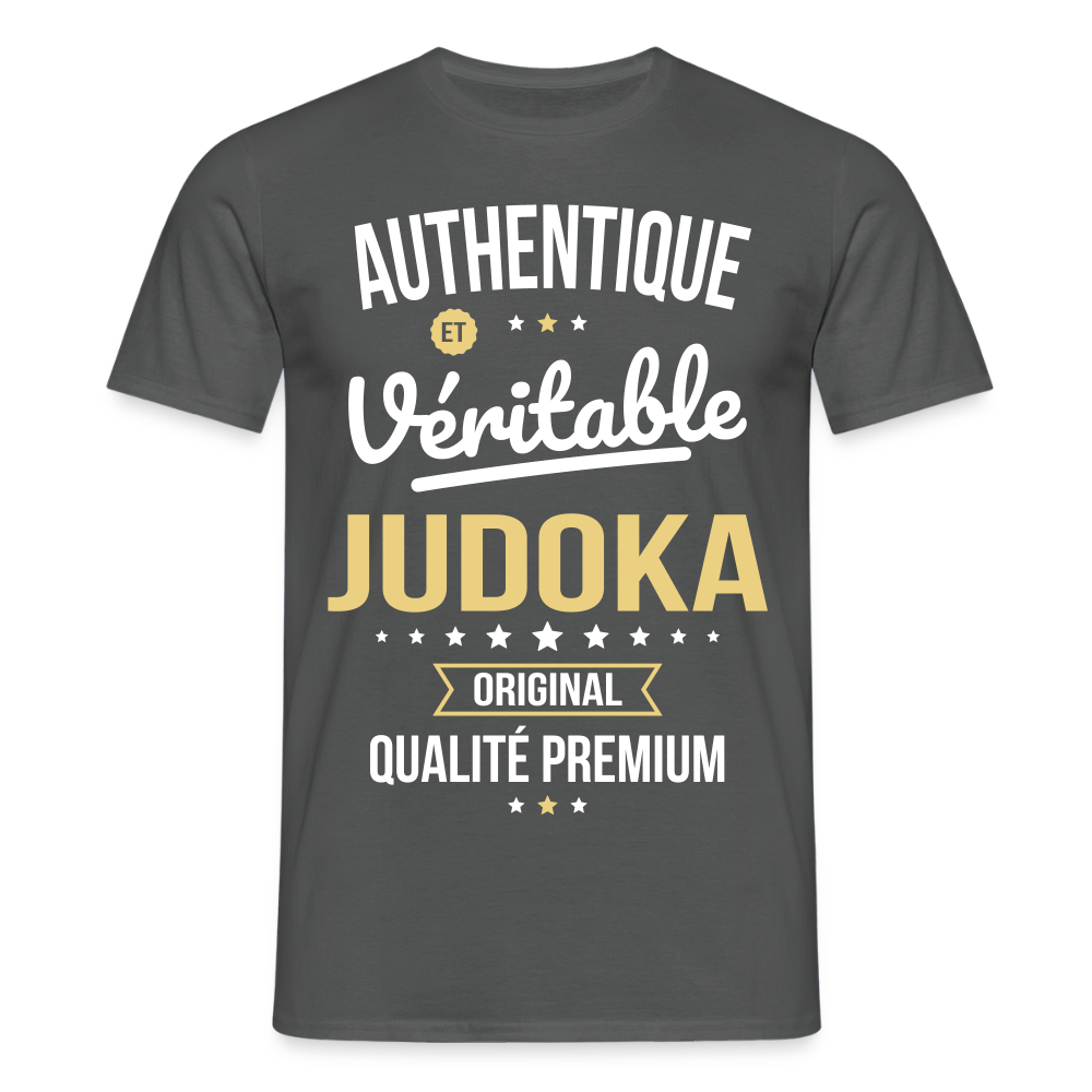 T-shirt Homme - Authentique et véritable Judoka - charbon