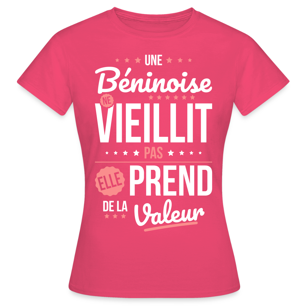 T-shirt Femme - Une Béninoise ne vieillit pas - rose azalée