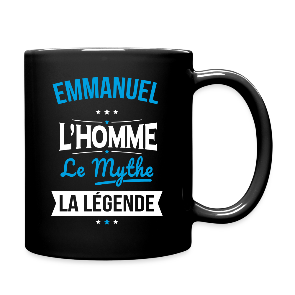 Mug uni - Emmanuel - l'Homme - le Mythe - la Légende - noir