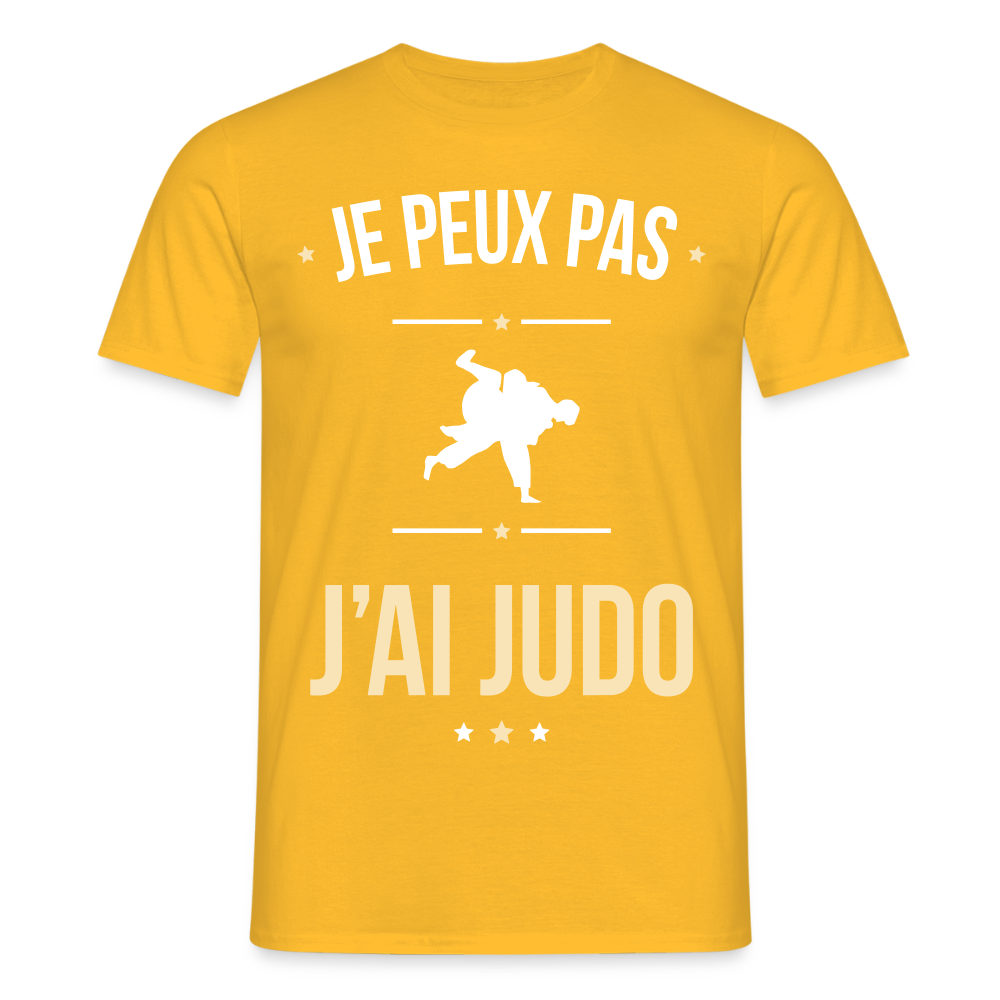 T-shirt Homme - Je peux pas j'ai Judo - jaune