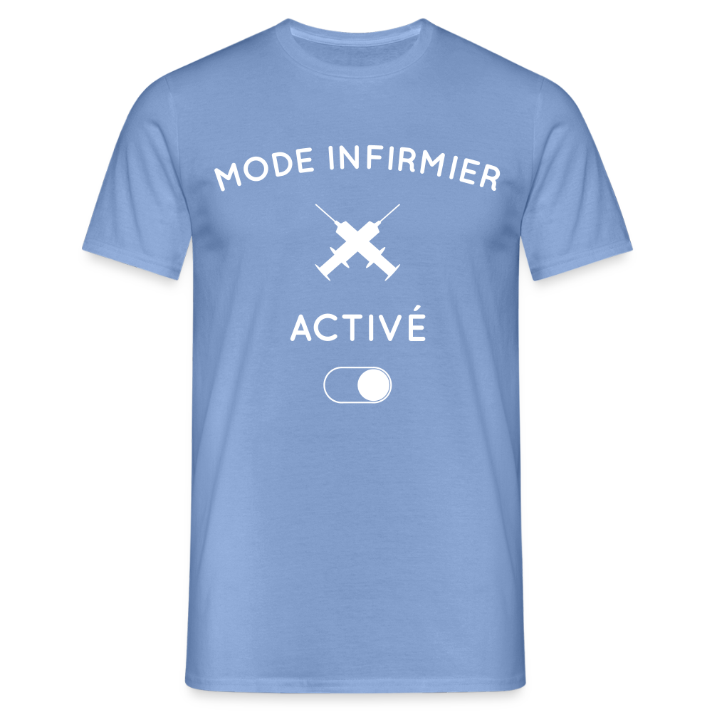 T-shirt Homme - Mode infirmier activé - carolina blue