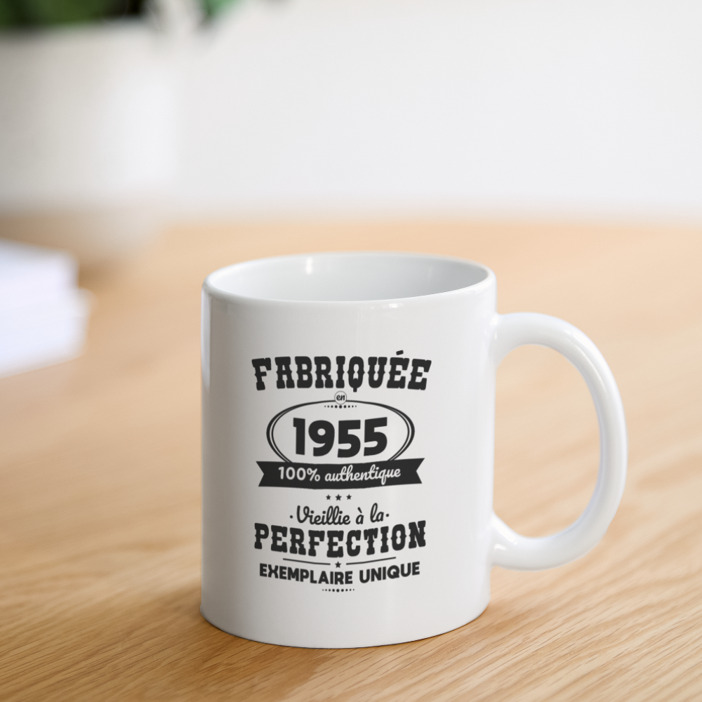Mug blanc - Anniversaire 70 Ans - Fabriquée en 1955 - blanc