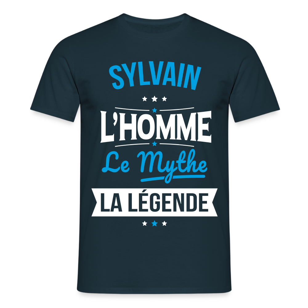 T-shirt Homme - Sylvain - l'Homme - le Mythe - la Légende - marine