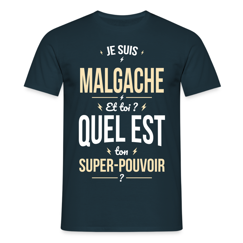 T-shirt Homme - Je suis Malgache - Super-pouvoir - marine