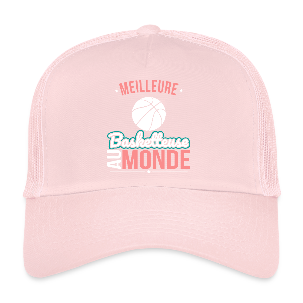 Casquette Trucker - Meilleure basketteuse au monde - rose pâle