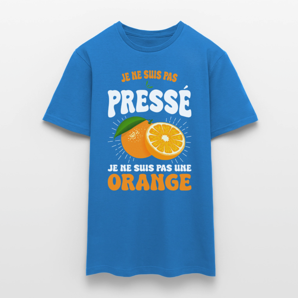 T-shirt Homme - Je ne suis pas une orange - bleu royal