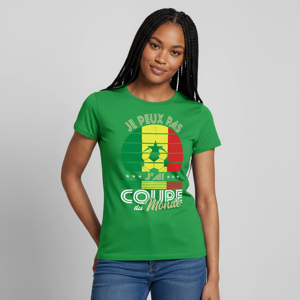 T-shirt Femme - Je peux pas j'ai Coupe du Monde - Sénégal - vert