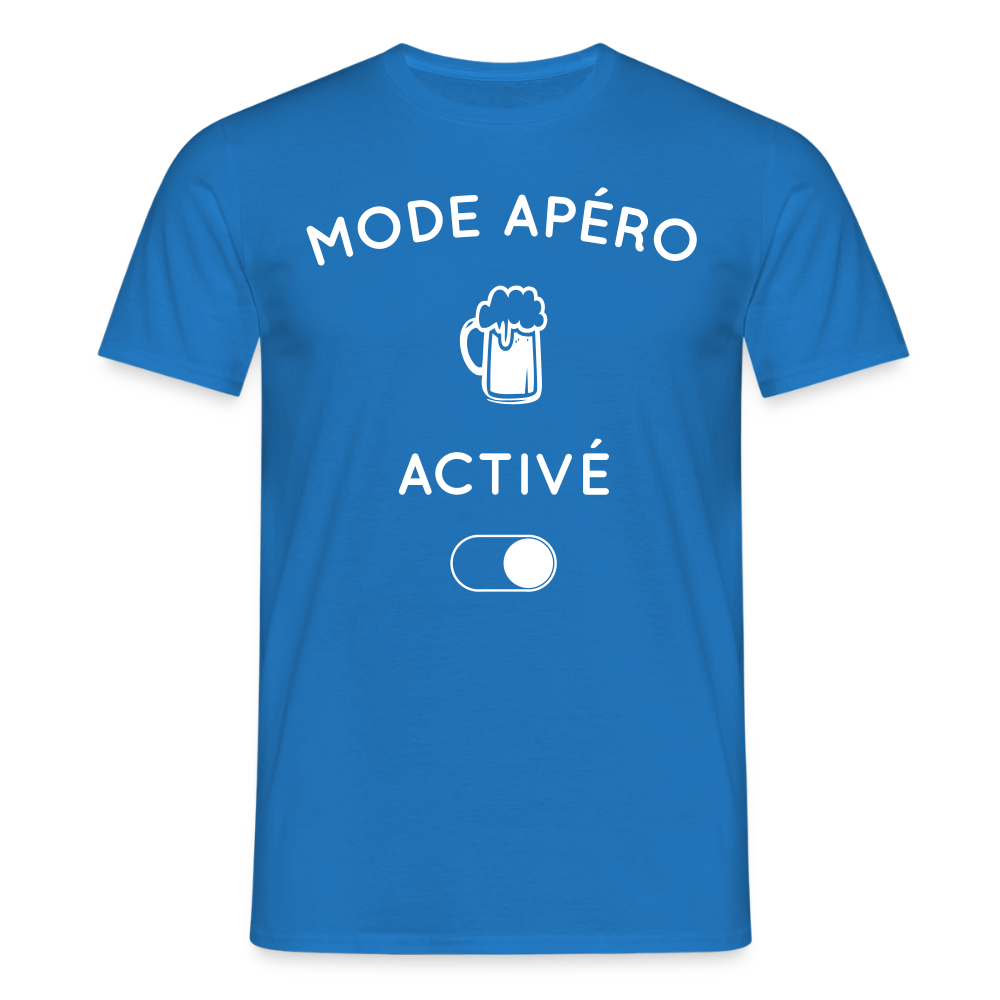 T-shirt Homme - Mode apéro activé - bleu royal