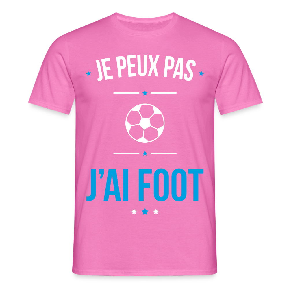 T-shirt Homme - Je peux pas j'ai Foot - rose