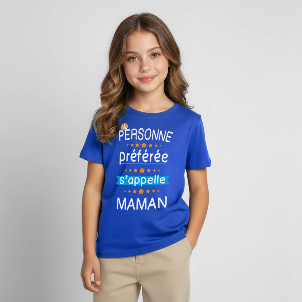T-shirt enfant - Personne préférée Maman - bleu royal
