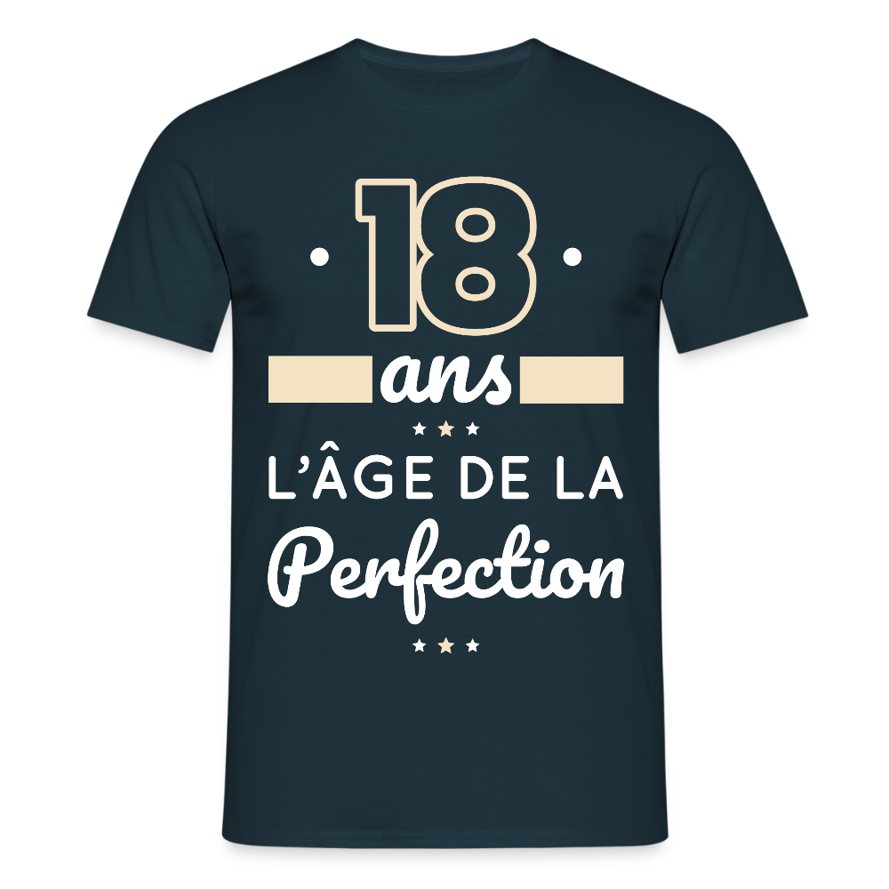 T-shirt Homme - 18 ans l'âge de la perfection - marine