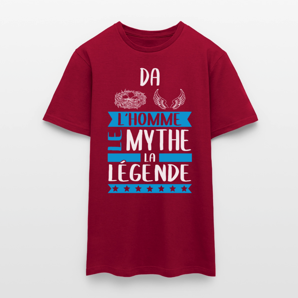 T-shirt homme Daniel rébus – L’homme, le mythe, la légende - rouge brique