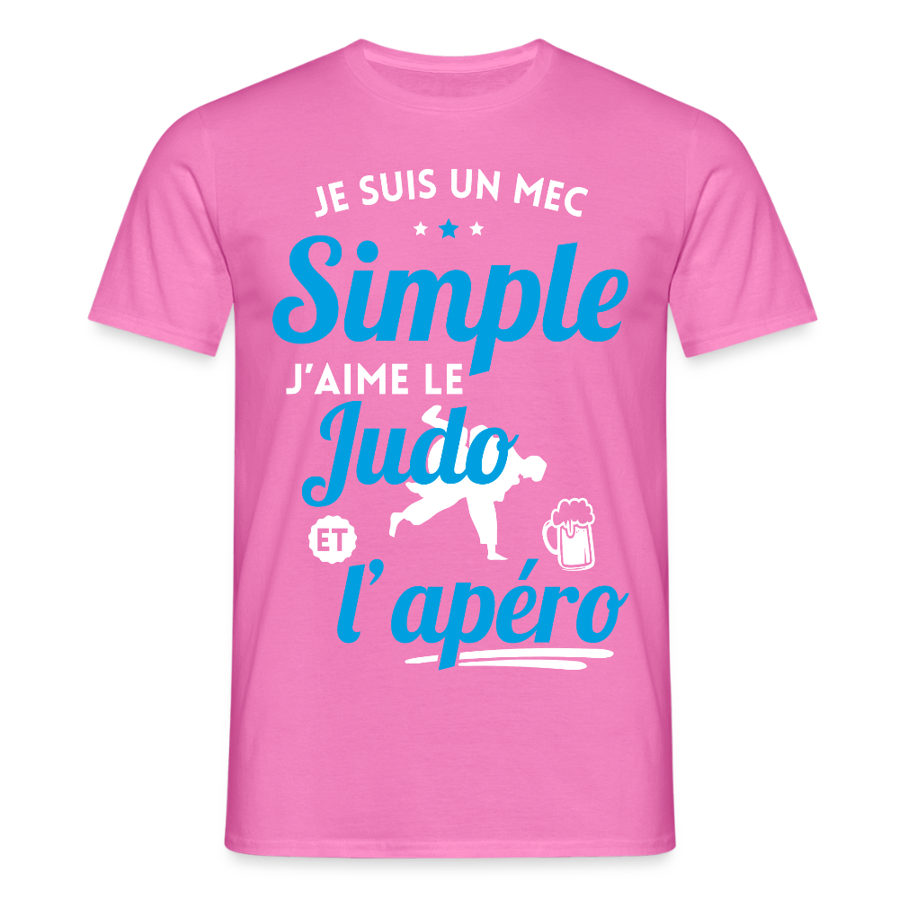 T-shirt Homme - J'aime le judo et l'apéro - rose