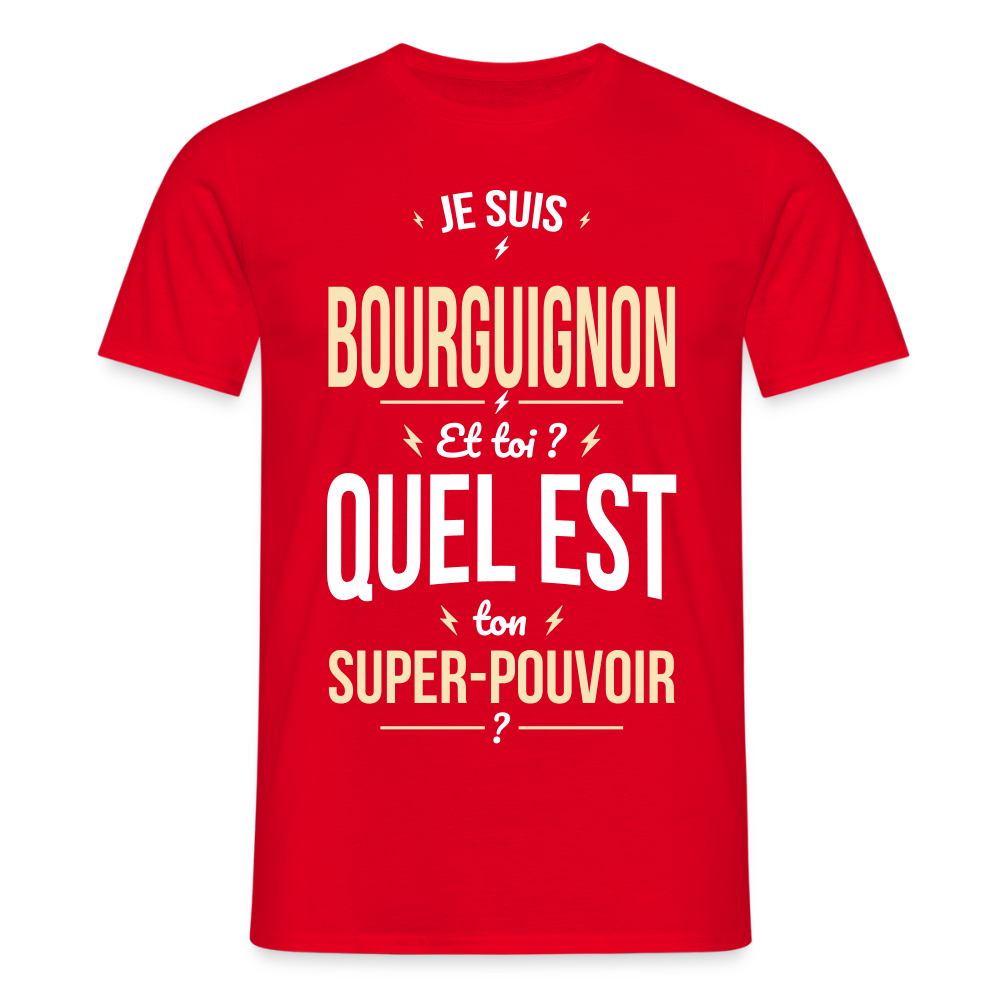 T-shirt Homme - Papa Bourguignon Plus Cool - rouge