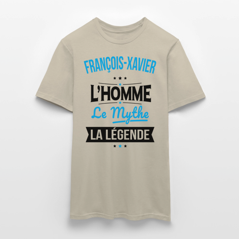 T-shirt Homme - François-Xavier - l'Homme - le Mythe - la Légende - beige sable