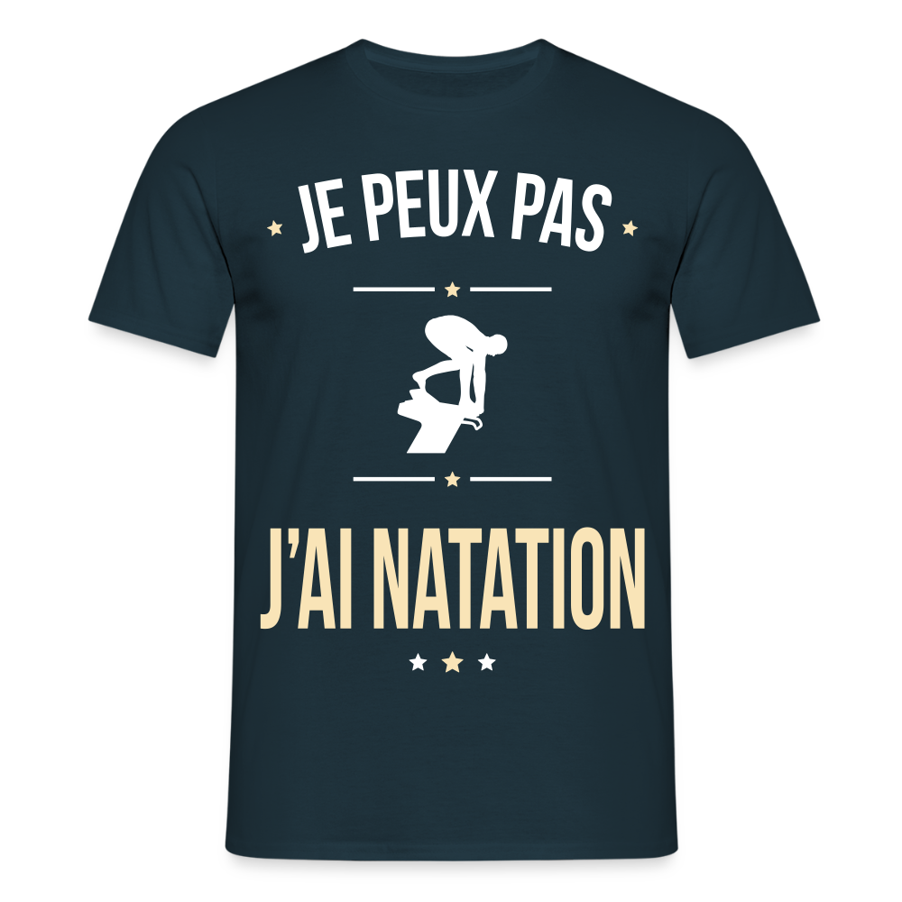 T-shirt Homme - Je peux pas j'ai Natation - marine
