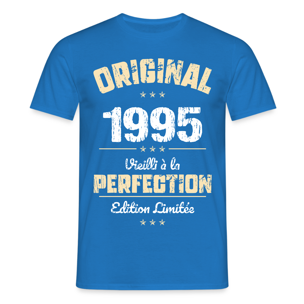 T-shirt Homme - Anniversaire 30 Ans - Original 1995 - bleu royal
