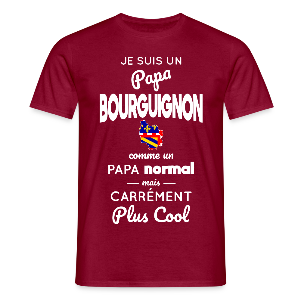 T-shirt Homme - Papa Bourguignon Plus Cool - rouge brique