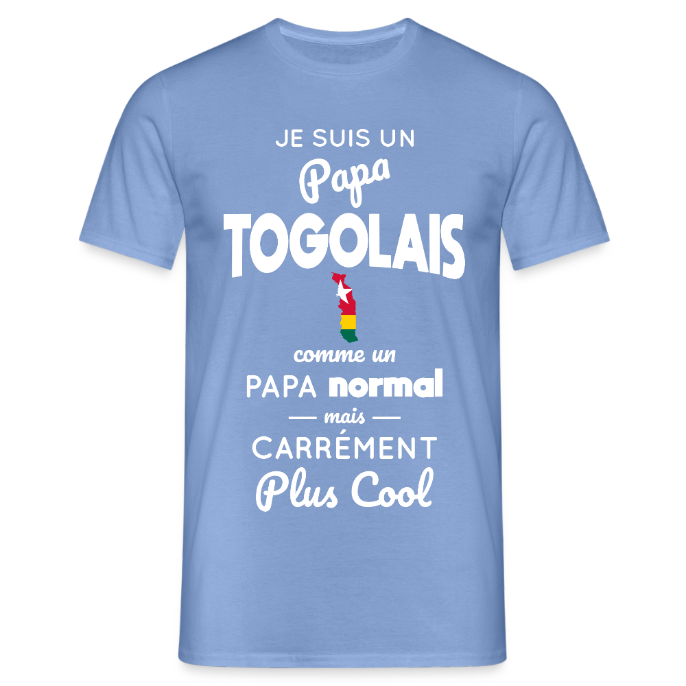 T-shirt Homme - Papa Togolais Plus Cool - carolina blue