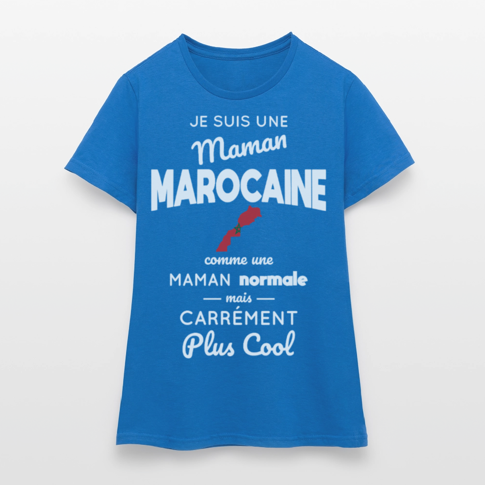 T-shirt Femme - Maman Marocaine plus cool - bleu royal