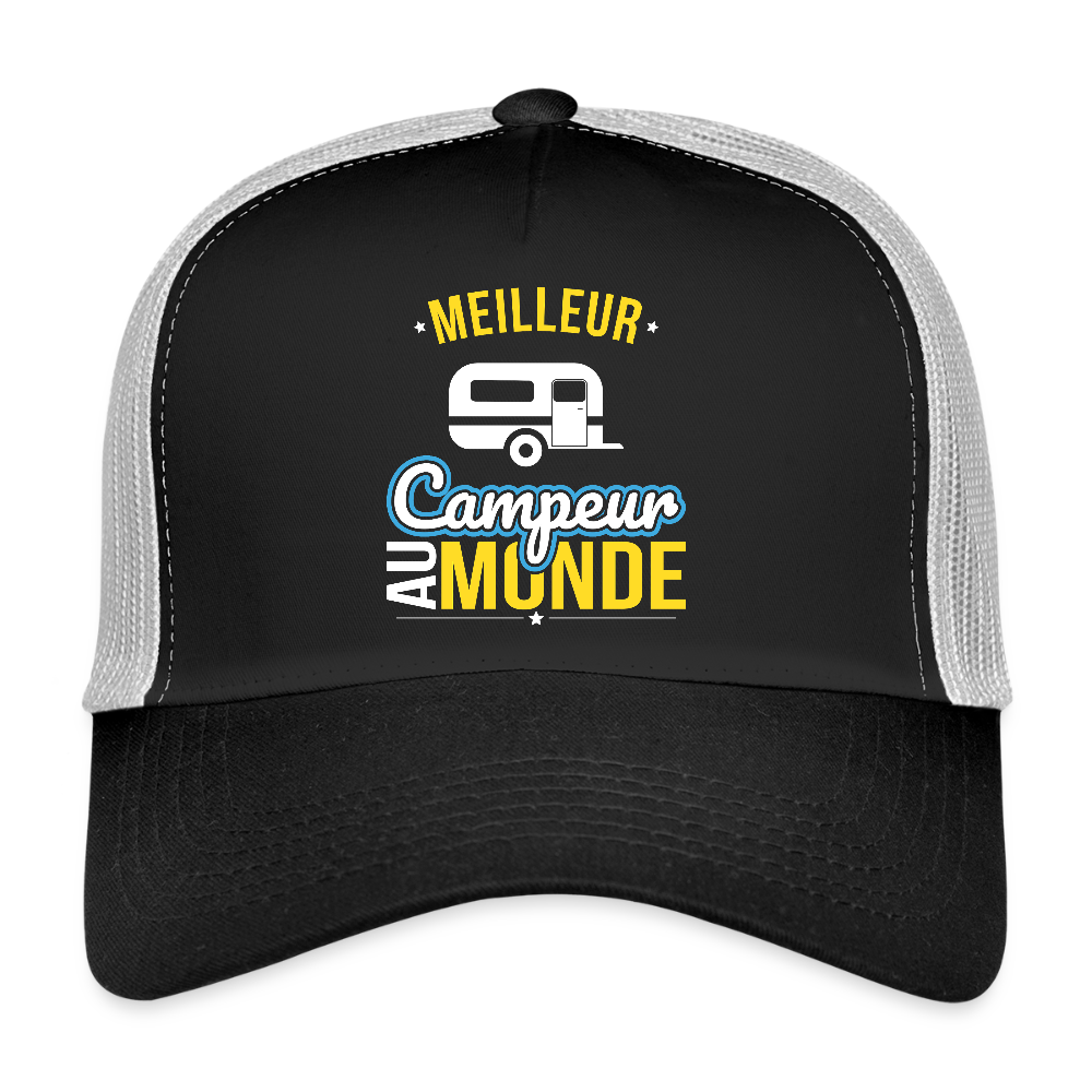 Casquette Trucker - Meilleur campeur au monde - noir/gris pierre