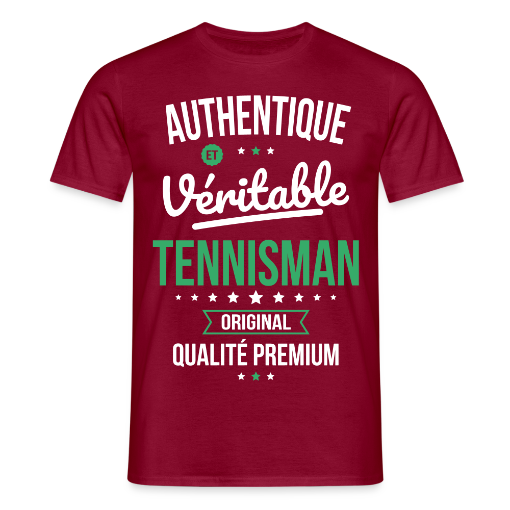 T-shirt Homme - Authentique et véritable Tennisman - rouge brique