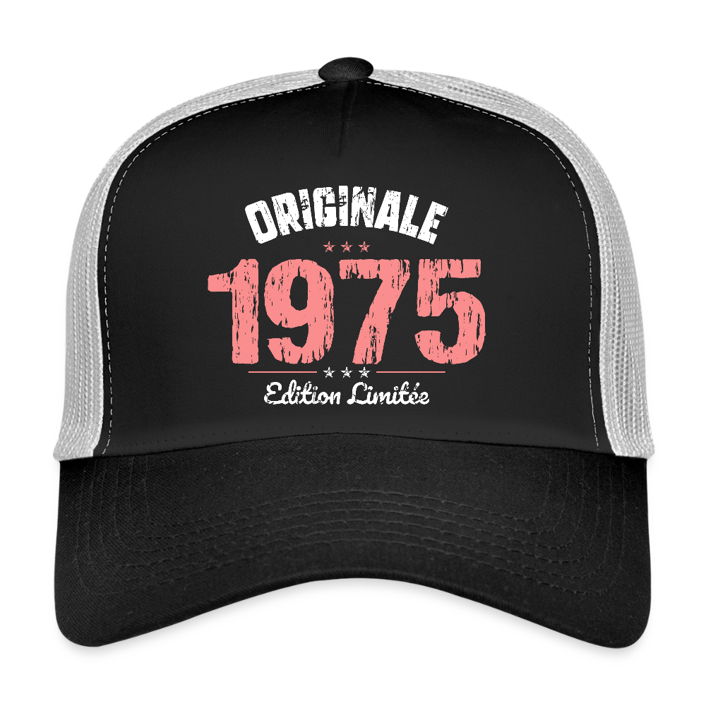 Casquette Trucker - Anniversaire 50 Ans - Originale 1975 - noir/gris pierre