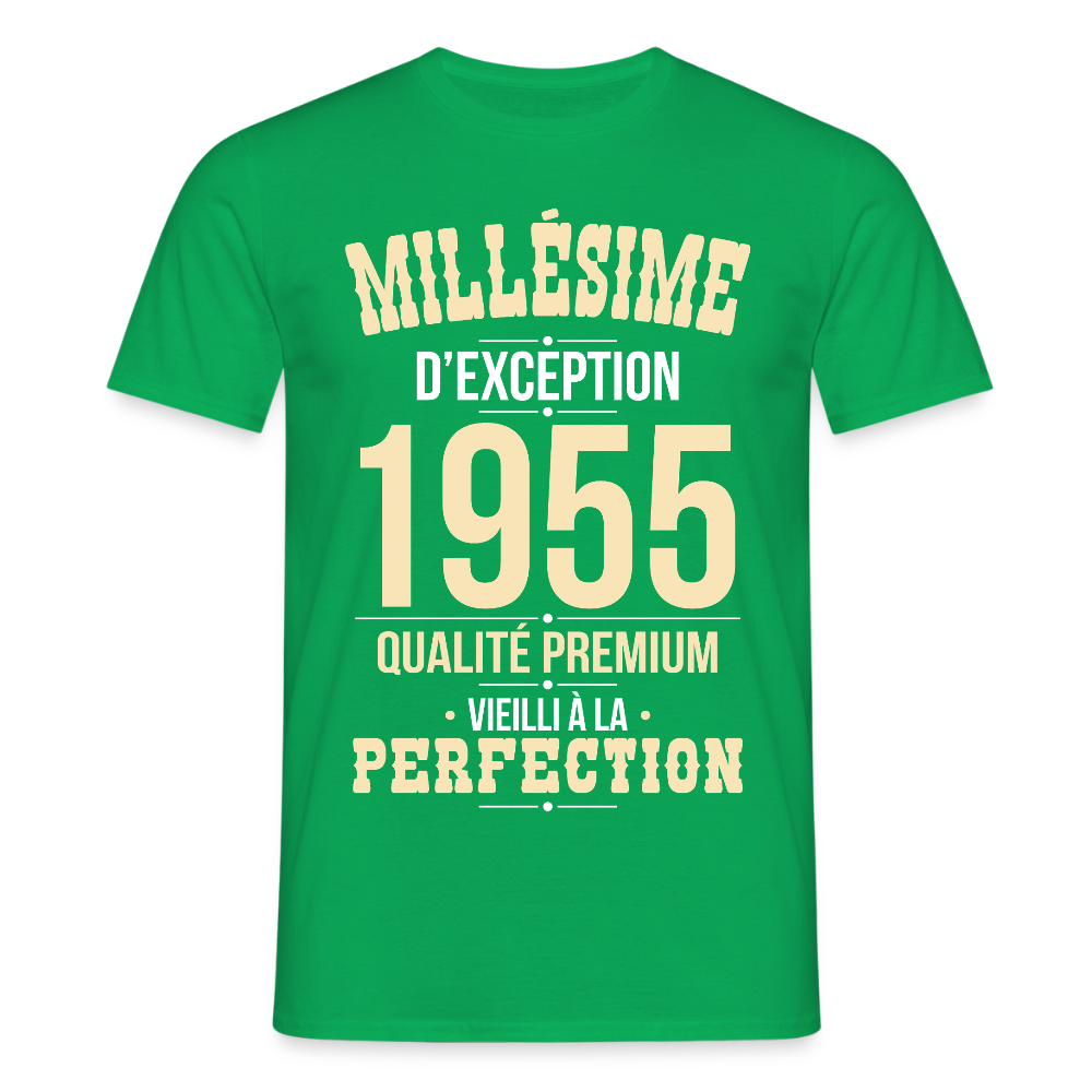 T-shirt Homme - Anniversaire 70 Ans - Millésime 1955 - vert