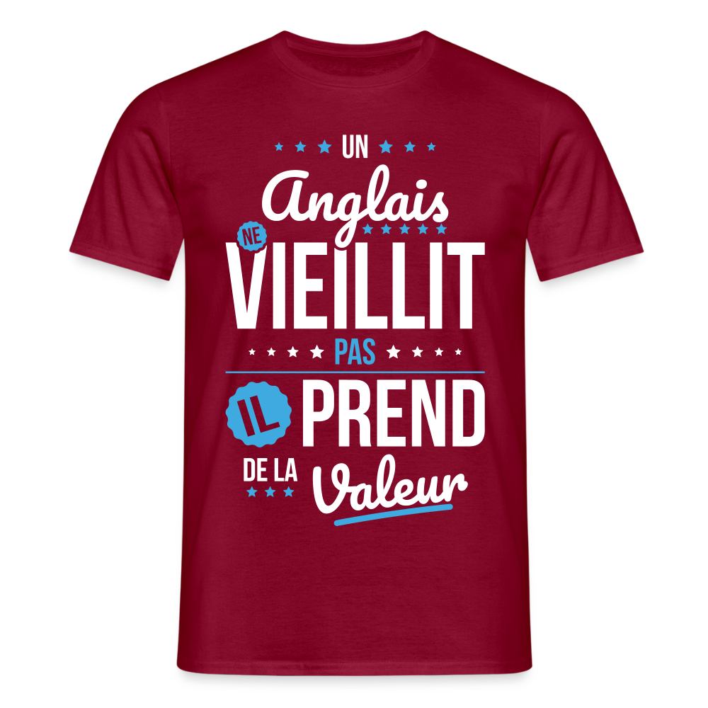T-shirt Homme - Un Anglais ne vieillit pas - rouge brique