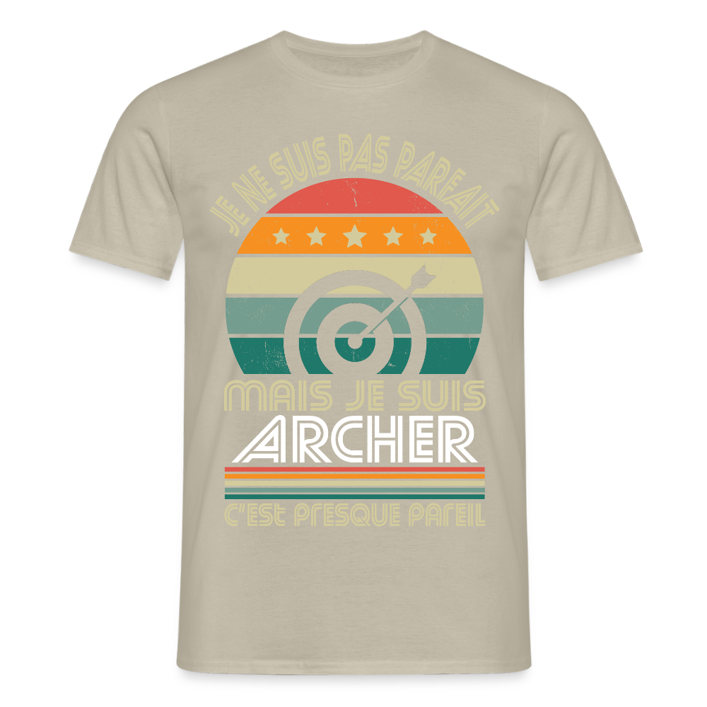 T-shirt Homme - Je ne suis pas parfait mais je suis Archer - beige sable