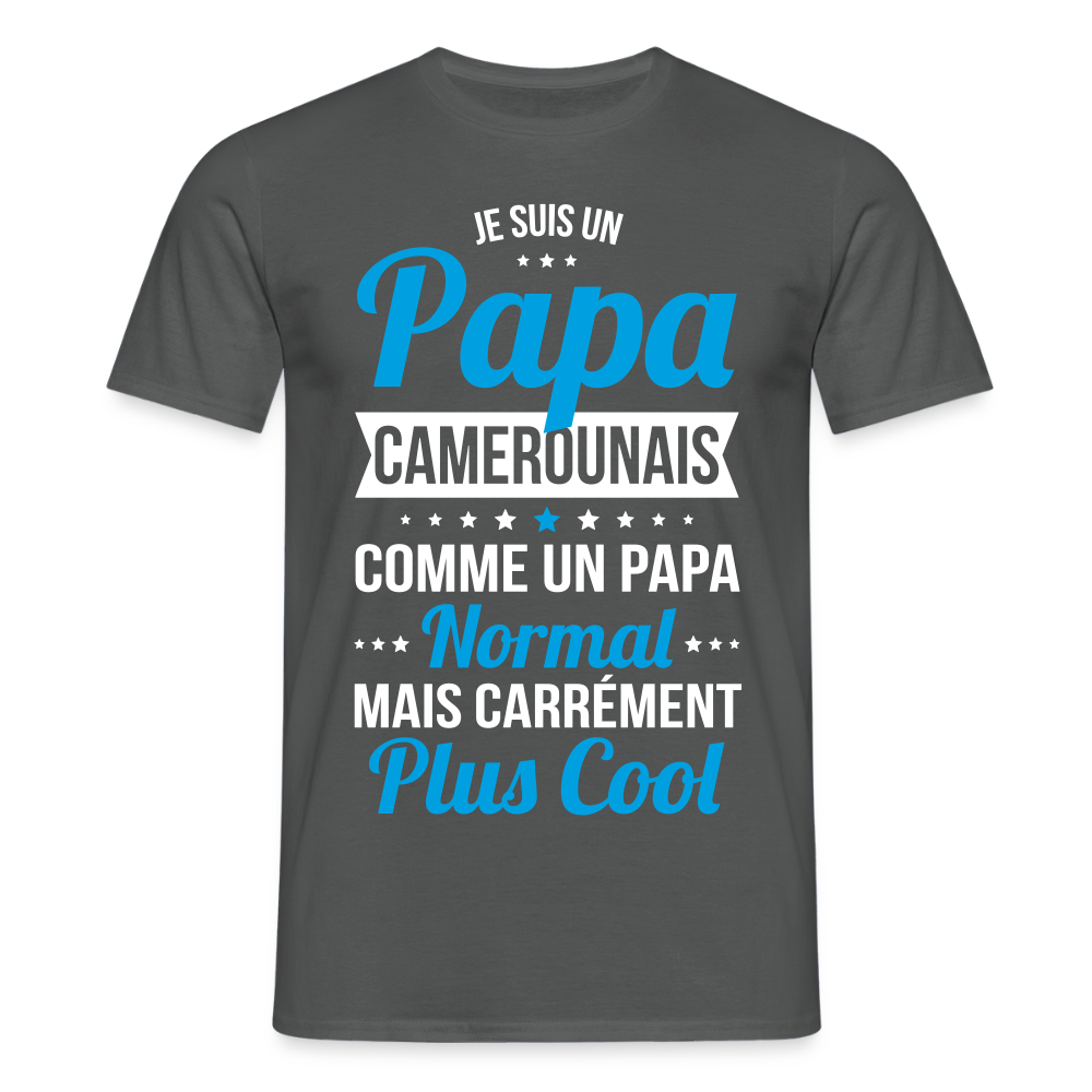 T-shirt Homme - Papa Camerounais Plus Cool - charbon