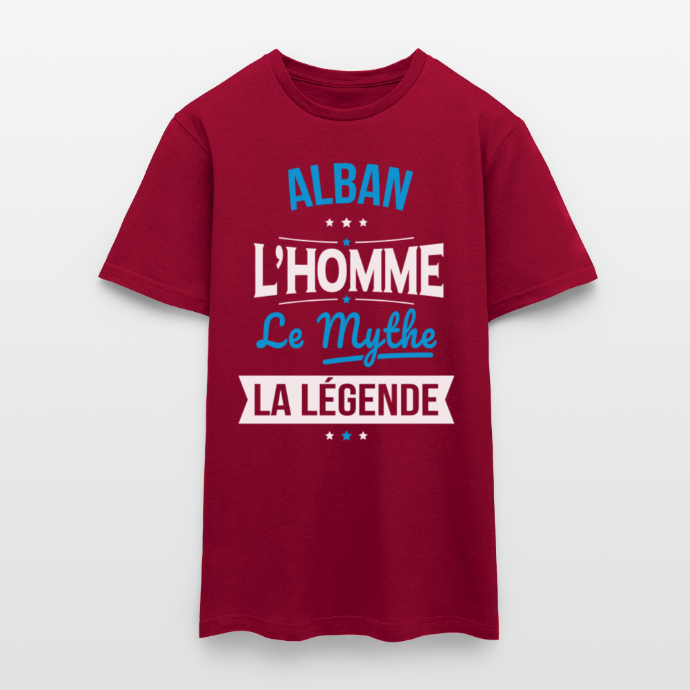 T-shirt Homme - Alban - l'Homme - le Mythe - la Légende - rouge brique