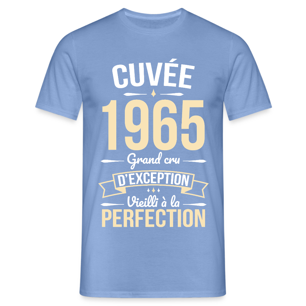 T-shirt Homme - Anniversaire 60 Ans - Cuvée 1965 - carolina blue