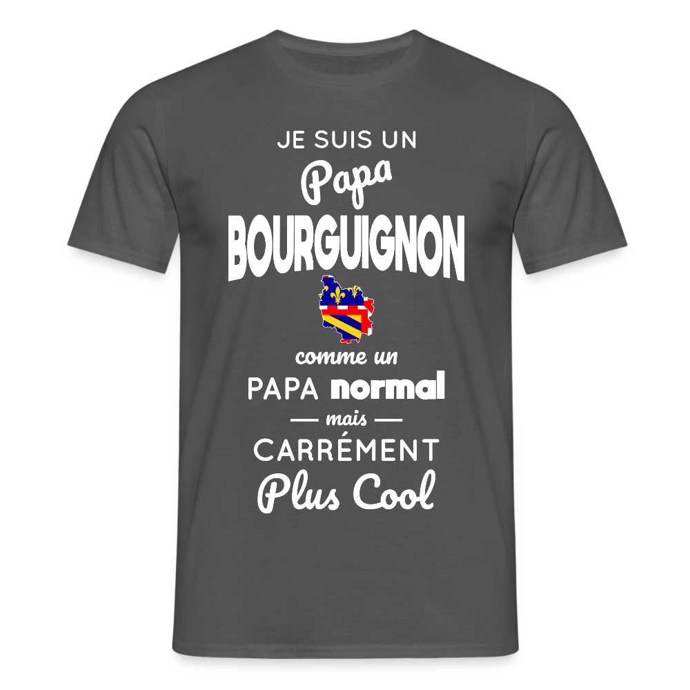 T-shirt Homme - Papa Bourguignon Plus Cool - charbon