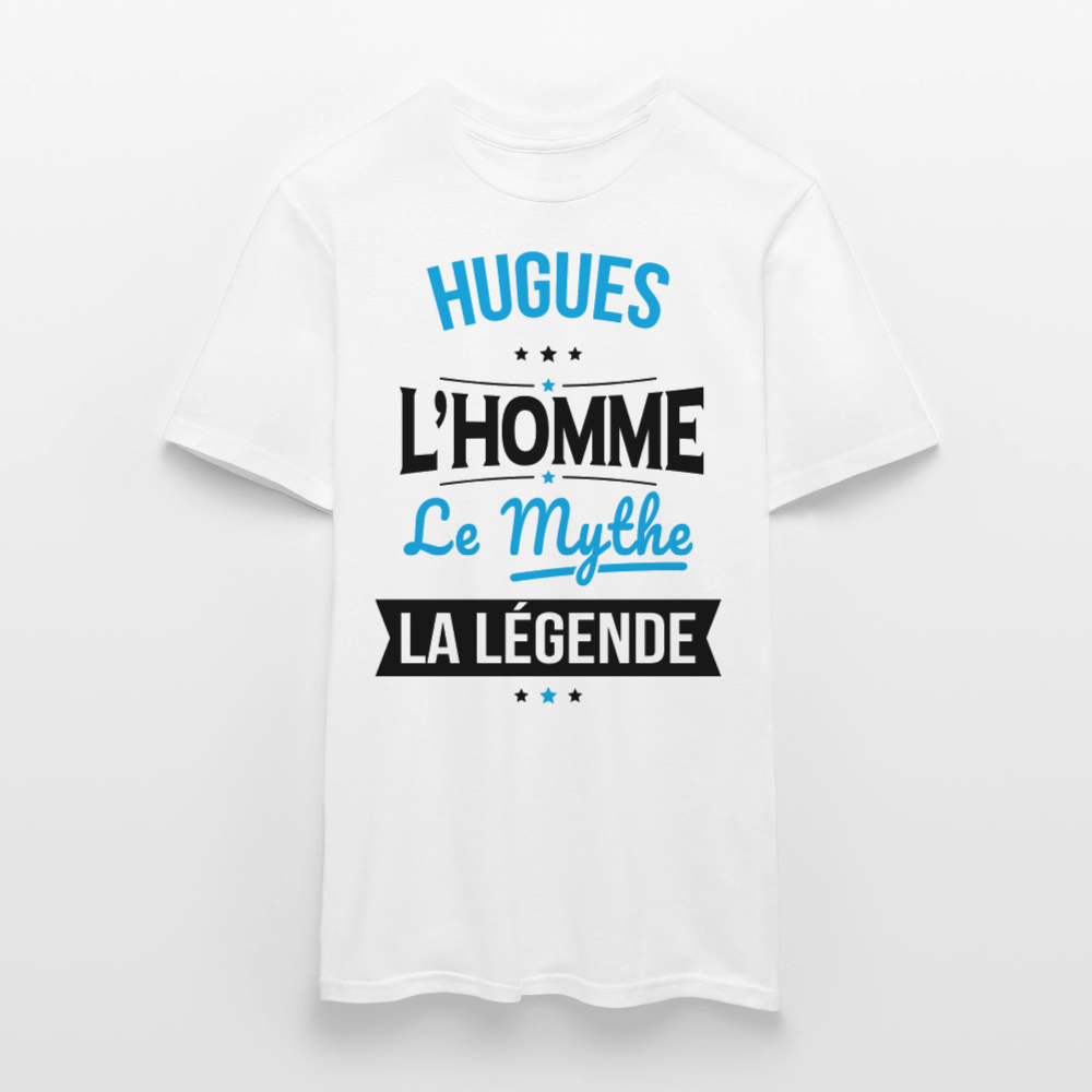 T-shirt Homme - Hugues - l'Homme - le Mythe - la Légende - blanc