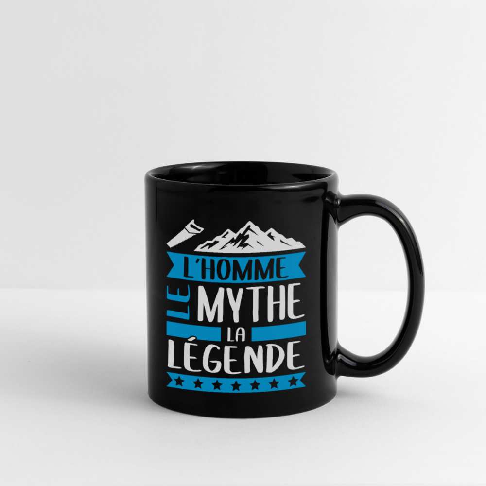 Mug uni Simon rébus – L’homme, le mythe, la légende - noir
