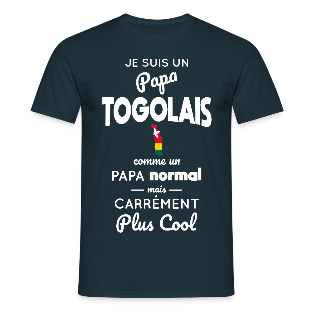 T-shirt Homme - Papa Togolais Plus Cool - marine
