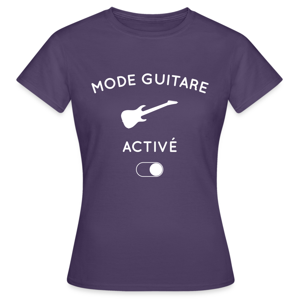 T-shirt Femme - Mode guitare activé - violet foncé
