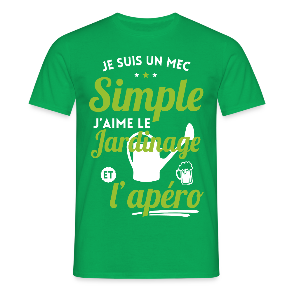 T-shirt Homme - J'aime le jardinage et l'apéro - vert