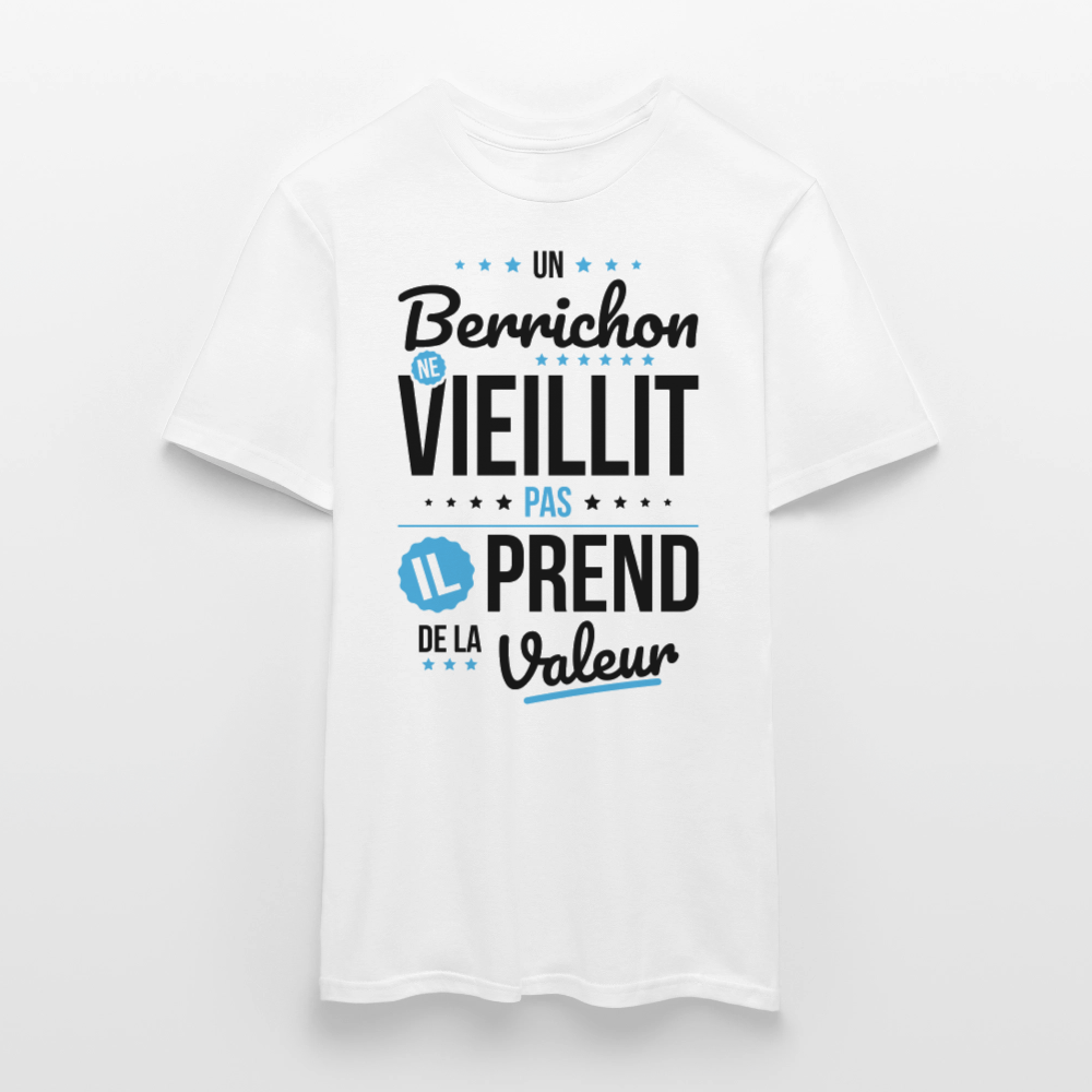 T-shirt Homme - Un Berrichon ne vieillit pas - blanc