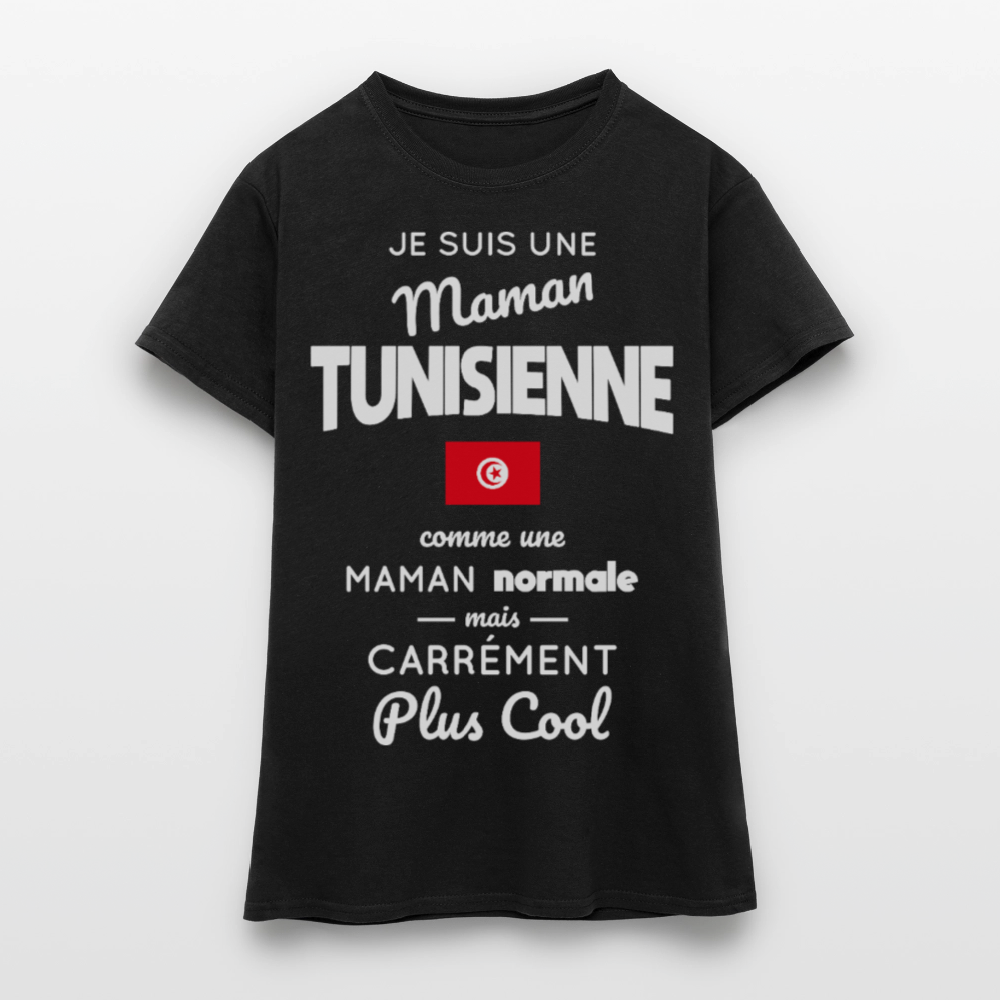 T-shirt Femme - Maman Tunisienne plus cool - noir