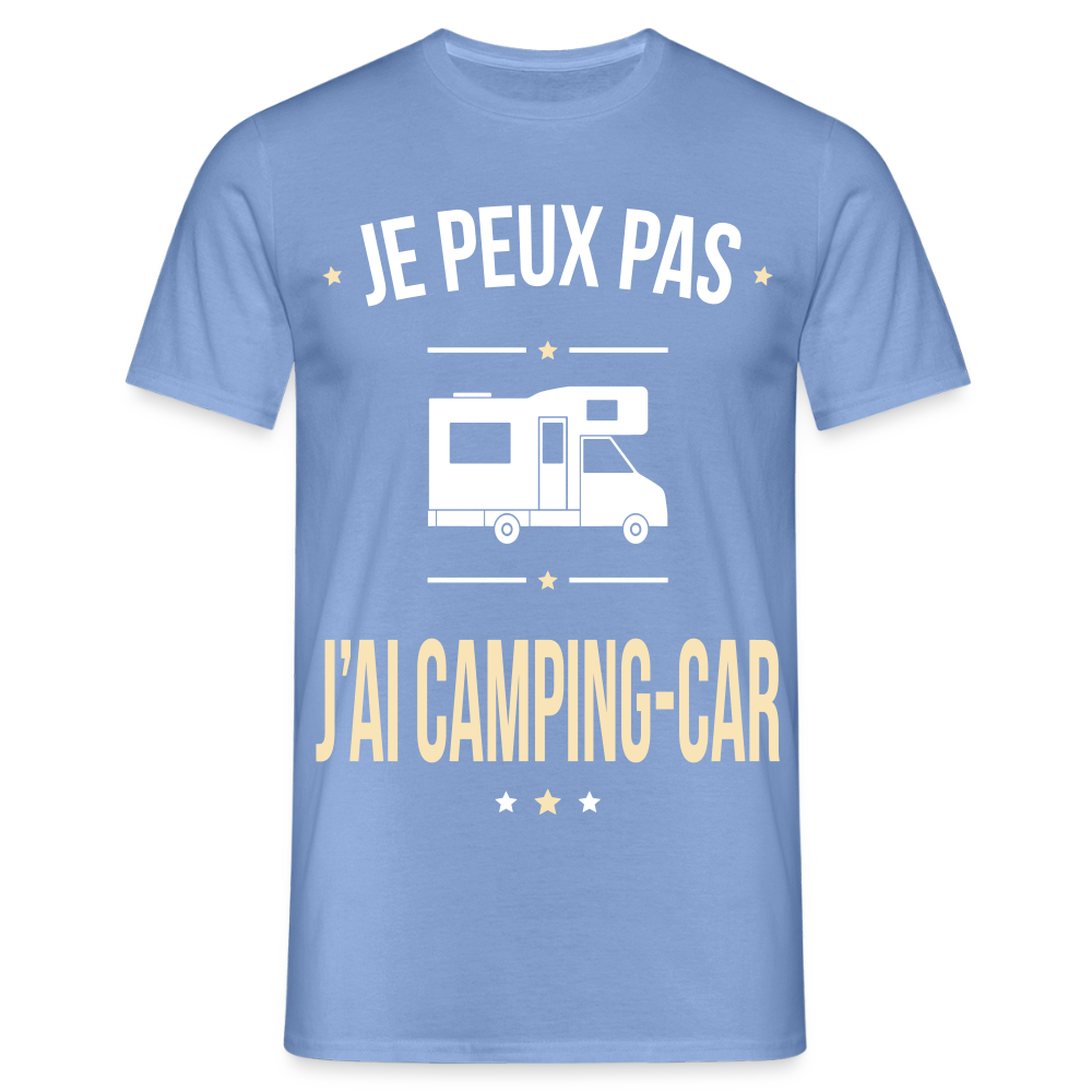 T-shirt Homme - Je peux pas j'ai Camping-car - carolina blue