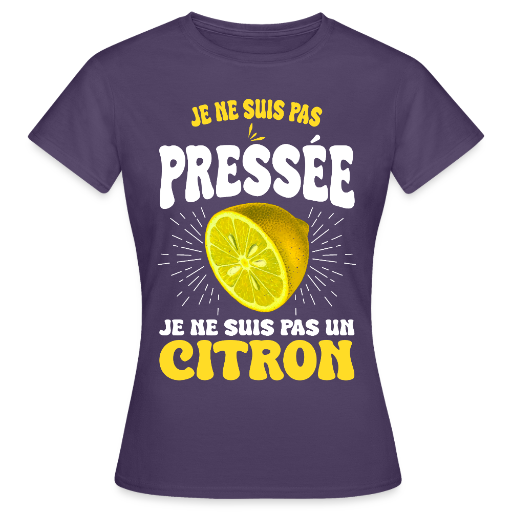 T-shirt Femme - Je ne suis pas un citron. - violet foncé