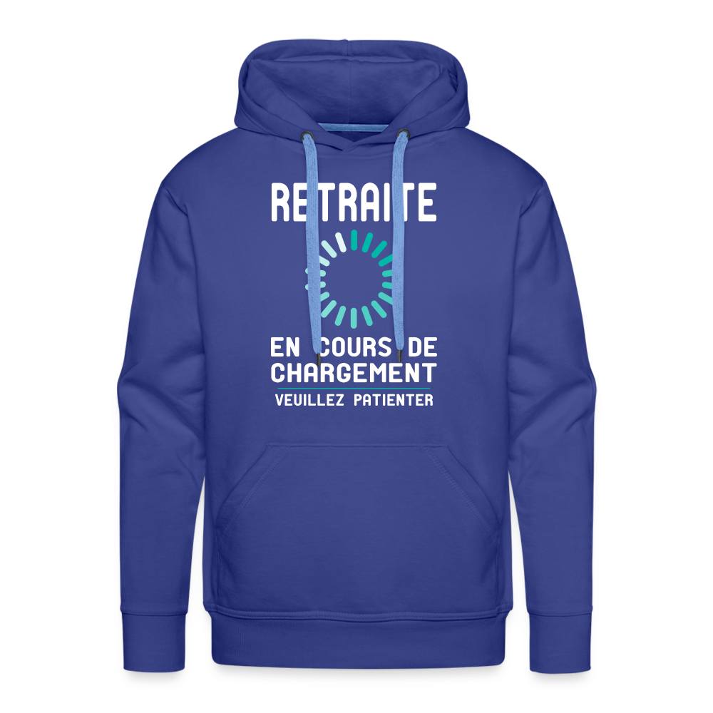 Sweat à capuche Premium Homme - Retraite en cours de chargement - bleu royal