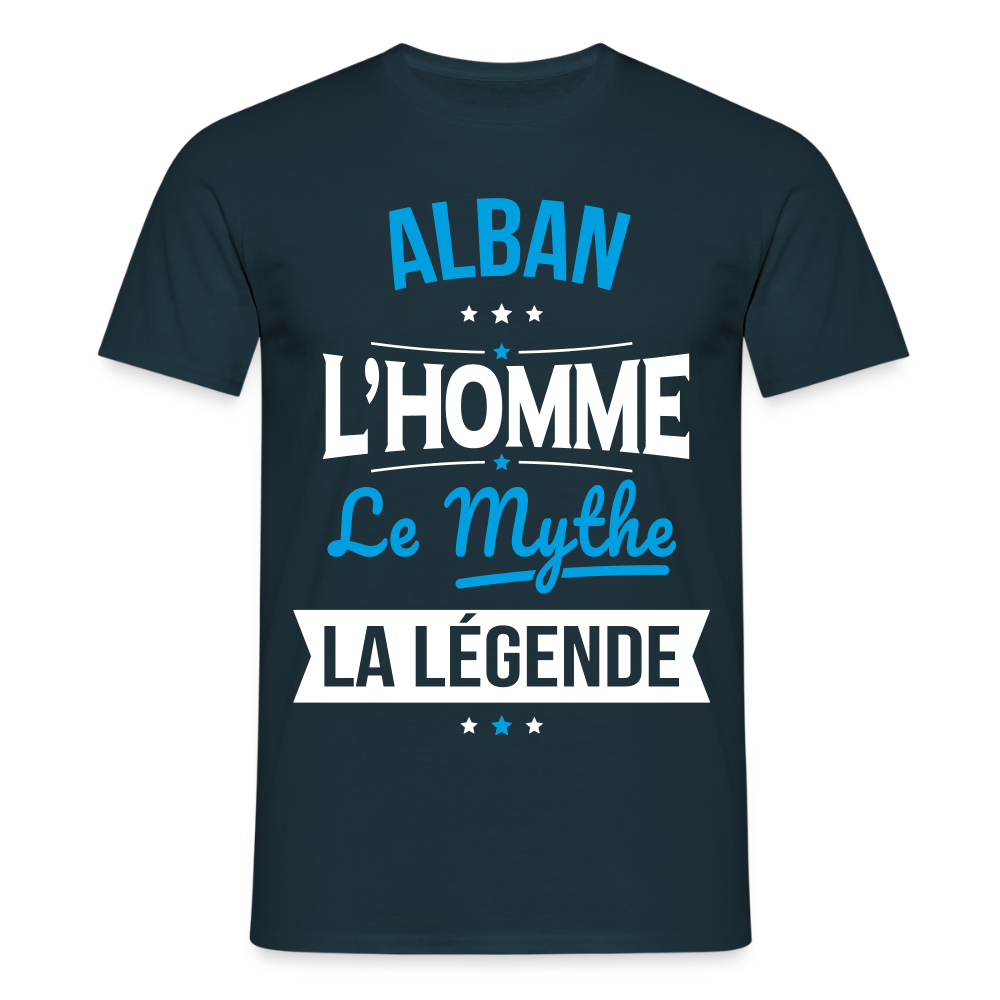 T-shirt Homme - Alban - l'Homme - le Mythe - la Légende - marine