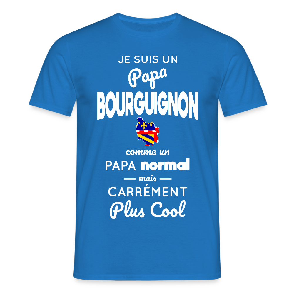 T-shirt Homme - Papa Bourguignon Plus Cool - bleu royal