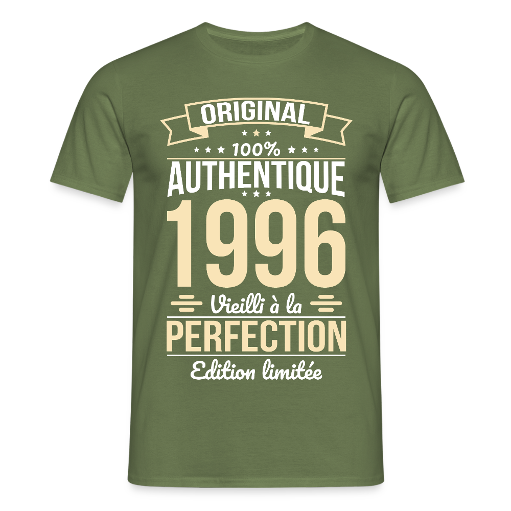 T-shirt anniversaire homme 30 ans – Original 1996 - vert militaire