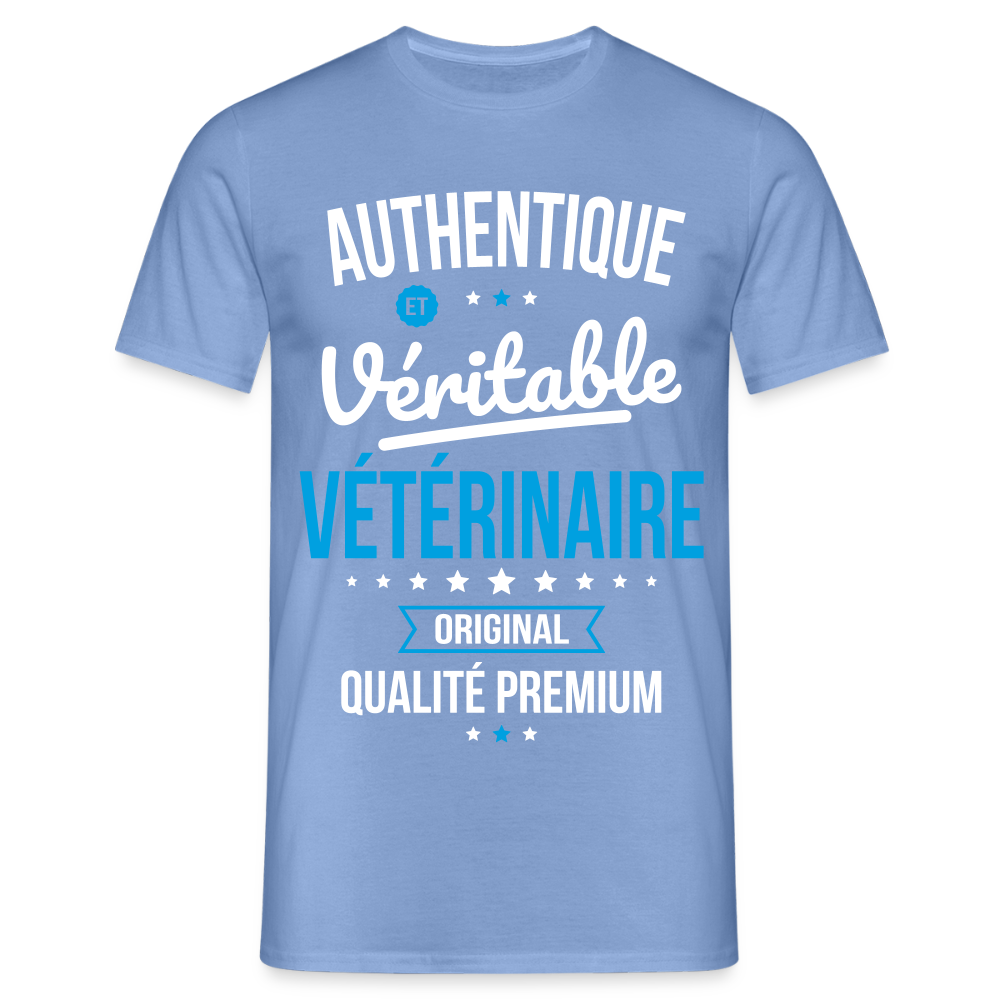 T-shirt Homme - Authentique et véritable Vétérinaire - carolina blue