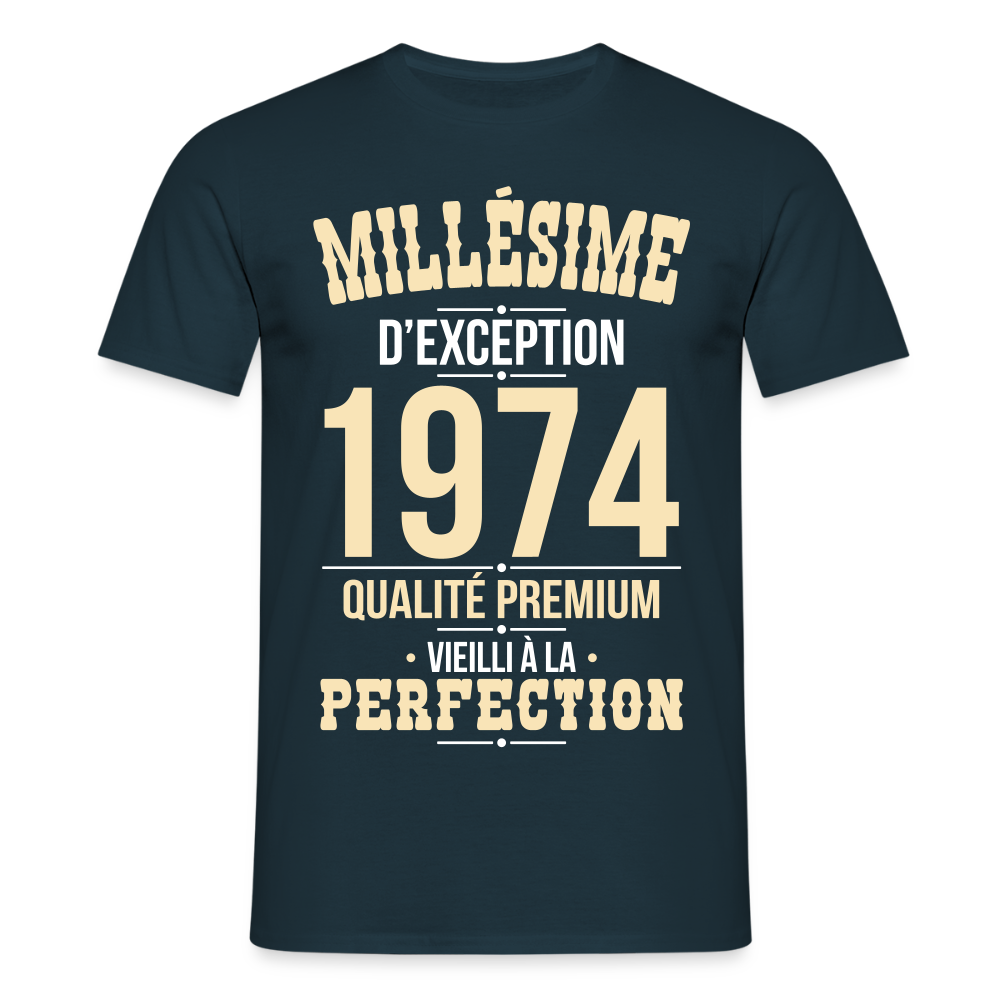 T-shirt Homme - Anniversaire 51 Ans - Millésime 1974 - marine