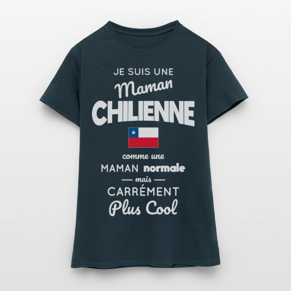 T-shirt Femme - Maman Chilienne plus cool - marine